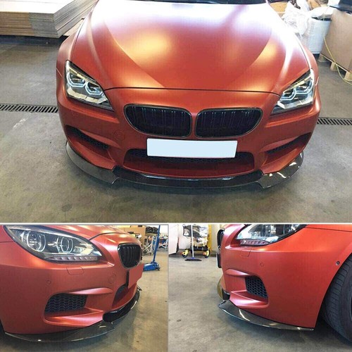 For BMW 6 Series F06 F12 F13 M6 Real Carbon Front Bumper Lip Spoiler Splitters - Foto 7 di 12