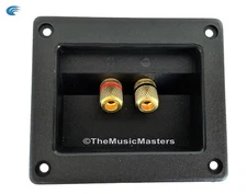 Square Gold Banana Screw Terminal Cup for Car Home Audio Speaker Box Cabinet