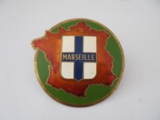 Plaque de calandre émaillée 75mm Badge Automobile Marseille France - B12