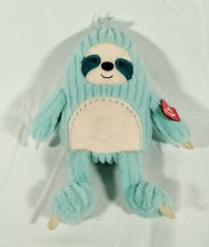 Aurora World Blue Sloth Plush Stuffed Animal Soft Ribbed 14"