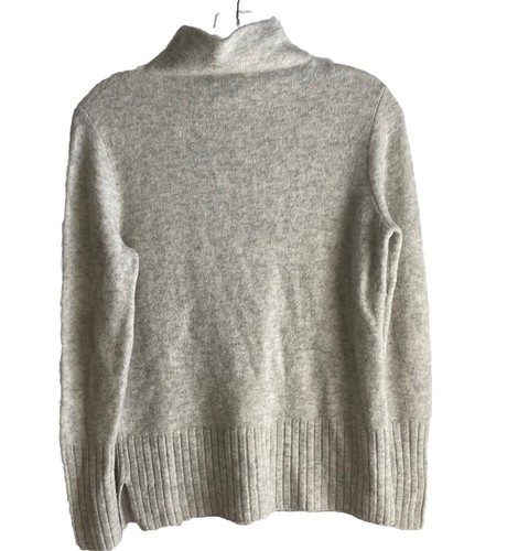 Cremieux Damen Gr. XS Trichterkragenpullover Nylon/Wolle/Alpaka Mischung beige-grau - Bild 3 von 7