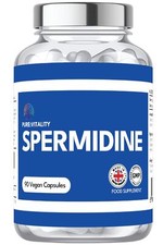 Pure Vitality  Spermidine Trihydrochloride 98% Purity - 90 x 8mg Vegan Capsul...