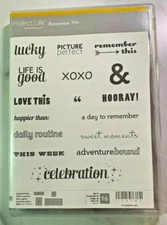 Stampin Up Project Life Remember This Brand New 