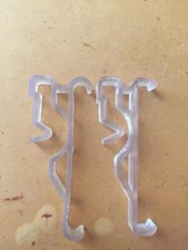 Valance Clip 10pcs 2.5inch Clear Plastic Hidden Retainer Holder Window Blind NEW