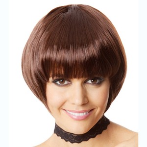 1920 S Gatsby Flapper Brown Hair Bob Wig Costume Accessory Great