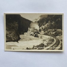 357 Kicking Horse Canyon, Byron Harmen Baniff Canada Postcard RPPC
