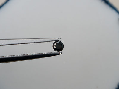 Black Natural Diamond Loose Faceted Round 3mm
