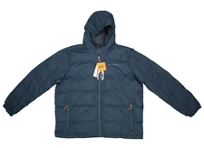 Eddie Bauer Wide Channel Hooded Down Jacket Full Zip Dark Gray Coat Mens 2XL