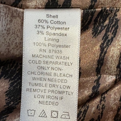 Susan Graver Brown Blazer Jacket Size 3X Pockets Button Lined Leopard Jacket EUC - Picture 11 of 12