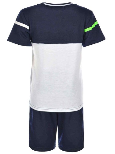 Shorts Fabric Boys Summer Set T Shirt Top Capri 2 pcs. Boy - Picture 3 of 13