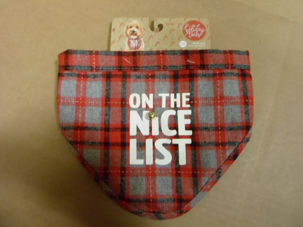 Petco Holidays Tails Nice List Dog Bandana Size L XL eBay