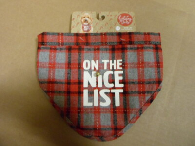 Petco Holidays Tails Nice List Dog Bandana Size L/XL