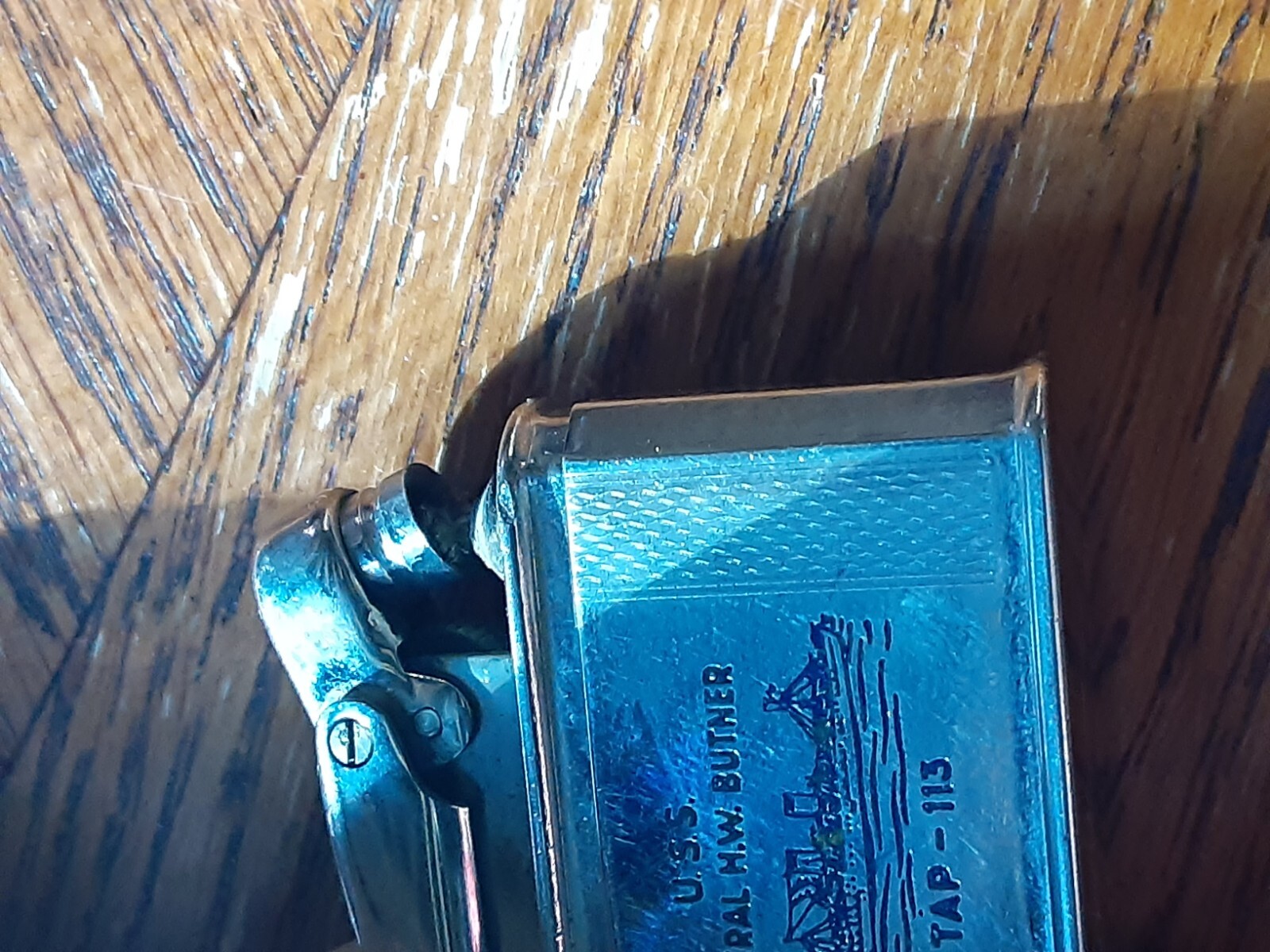 Jbelo Monopol Lighter With U.S.S General H.W Butner Tap-113 Engraved Ship