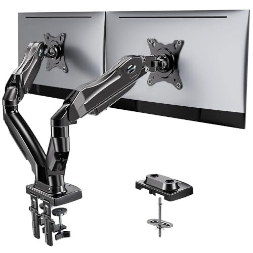 HUANUO Dual Monitor Stand - Adjustable Spring Monitor Desk Mount Swivel Vesa Bra - 第 1/1 張圖片