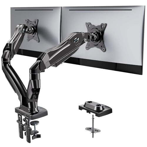 HUANUO Dual Monitor Stand - Adjustable Spring Monitor Desk Mount Swivel Vesa Bra - Afbeelding 1 van 1