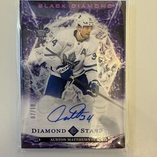 2024-2025 UD Black Diamond Gemography Purple Auto Auston Matthews /10 Toronto