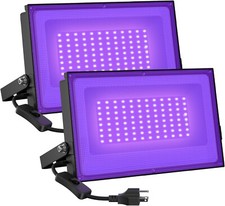 Onforu 2 Pack 60W LED Black Lights, Blacklight Flood Light IP66 Waterproof
