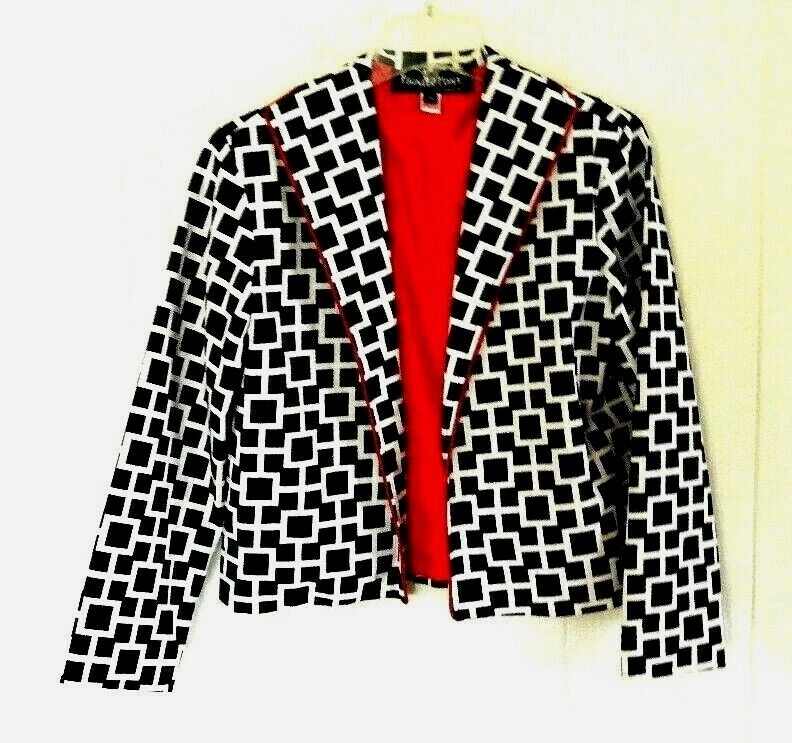Black blazer with red lining top
