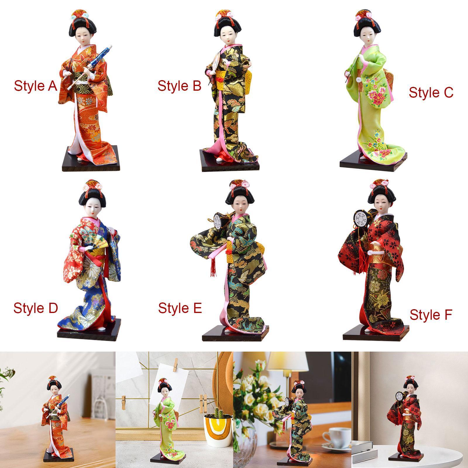 PATKAW Geisha Kimono Puppe - Japanische Figur 30cm Tischdekoration