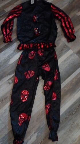 SPIRIT CARVER KILLER EVIL SCARY CLOWN HALLOWEEN COSTUME SZ child 7/8 - Afbeelding 1 van 5