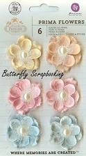 Prima Flowers 6 Flowers Princess Collection Scrapbooking Prima Inc. 574345 NEW