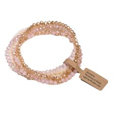 Bohemian Stackable Bead Bracelets Set for Women Handmade Mulyered Boho Crys - 01