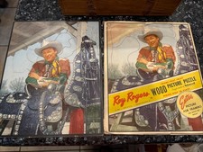 VINTAGE 1950 ROY ROGERS TRIGGER PICTURE PUZZLE W/ PICTURE COVER