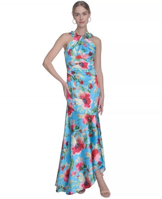 eliza j floral ruched dress NWT $148 Eliza J Floral Ruched Bracelet Sleeve Dress Size: 2