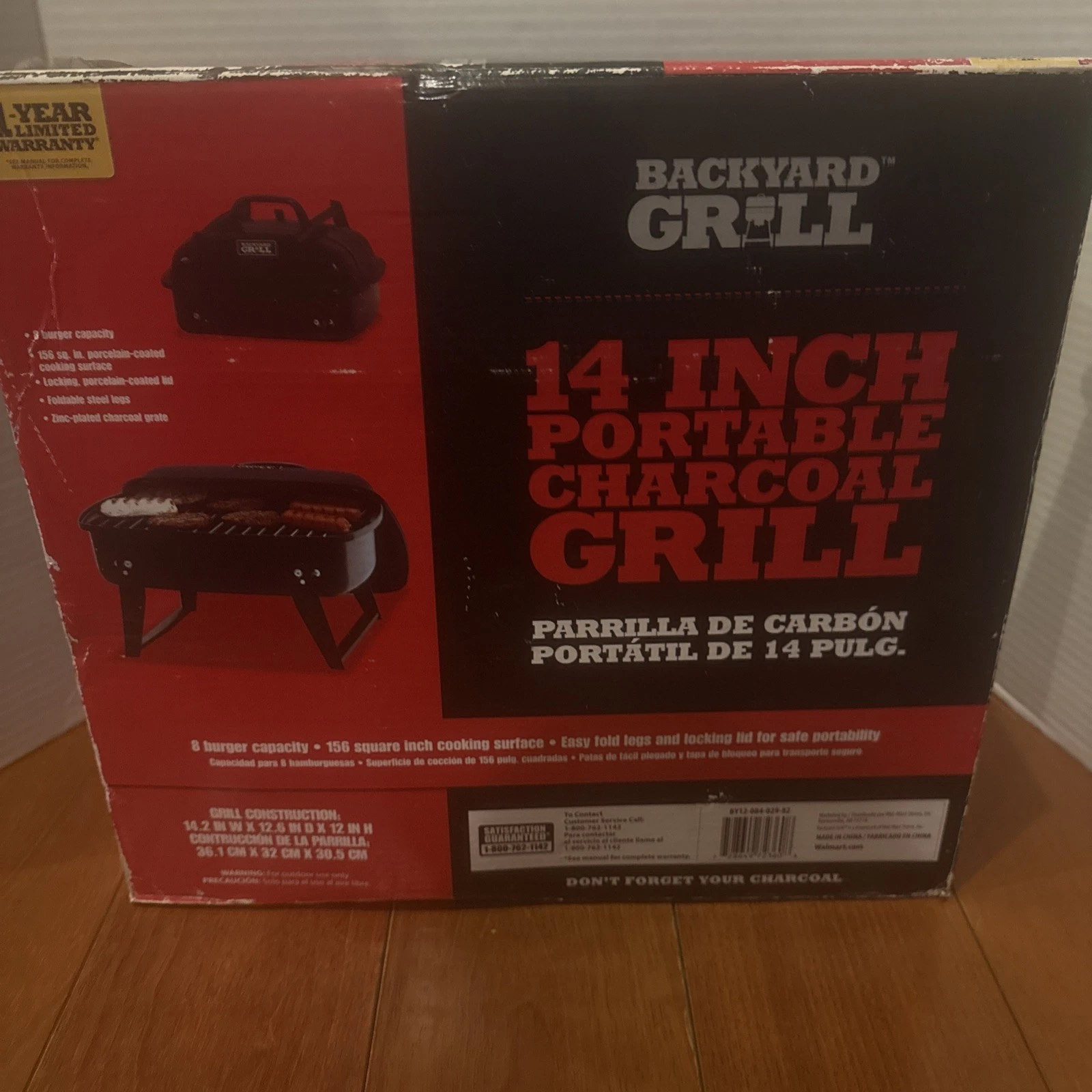 Portable 14” Backyard Charcoal Grill BBQ Outdoor BBQ tailgating foldable New
Opens in a new window o
