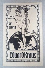 Fine Vienna Artist Bookplate Exlibris by LEOPOLD FORSTNER c.1910