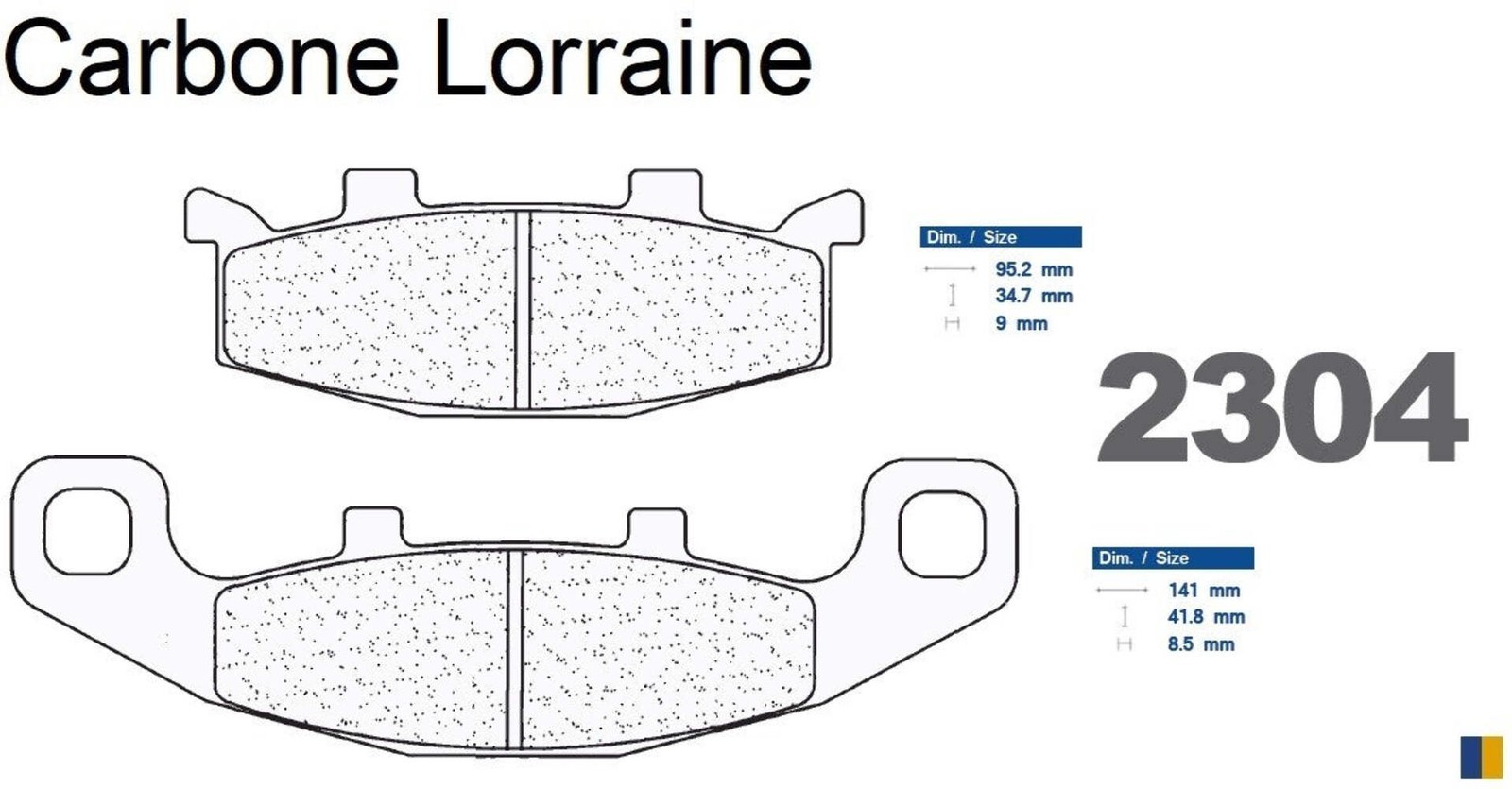 Plaquettes Carbone Lorraine 2304 RX3 en métal fritté premium