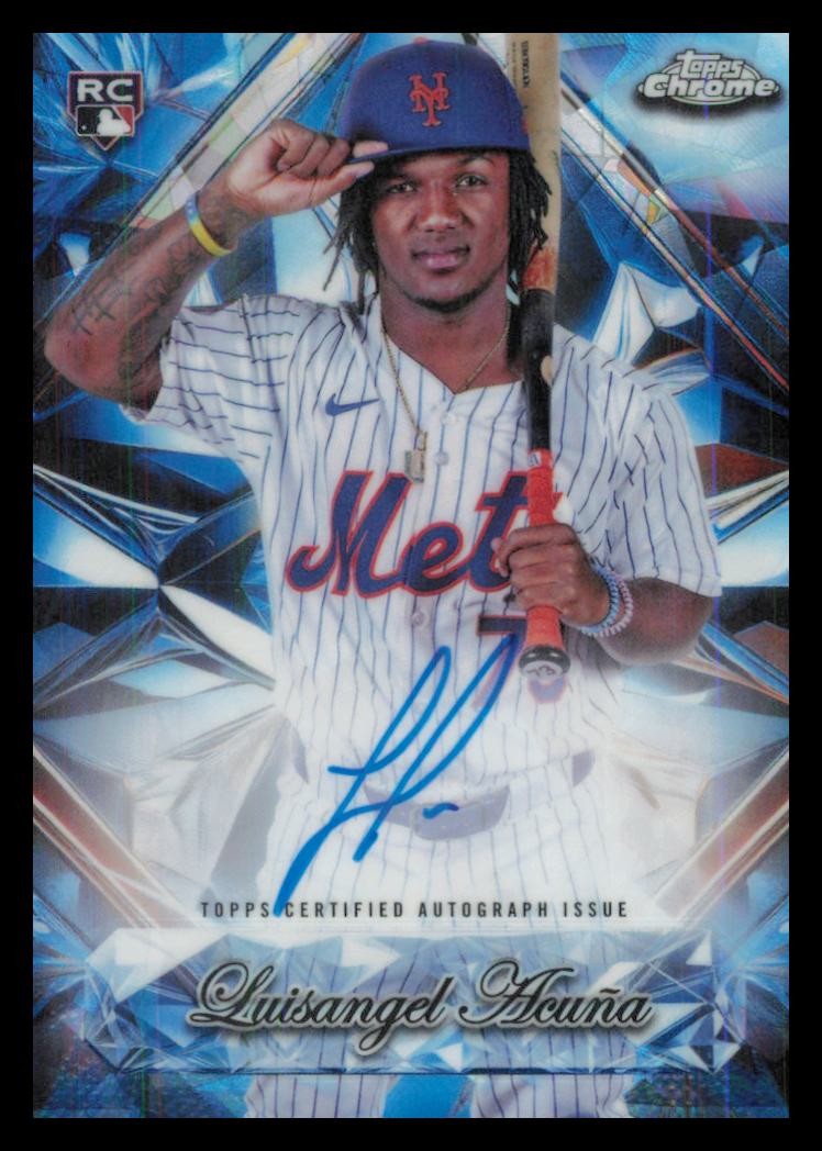 2025 Topps Chrome Sapphire Sapphire Selections #SSALA Luisangel Acuna Auto