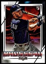 2020 Topps Fire Michael Brosseau Rookie Tampa Bay Rays #89