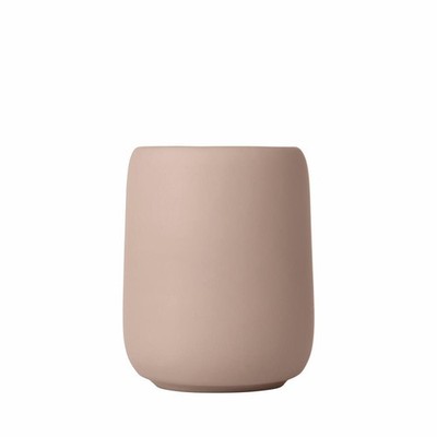 Blomus Zahnputzbecher Sono Misty Rose, Keramik, Silikon, Kunststoff, 300ml 66371