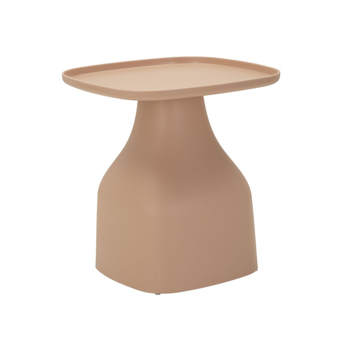 Table d'appoint rose Gea 50cm carrée en métal pour salon
