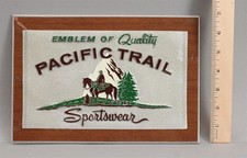 Vintage 1960s PACIFIC TRAIL Western Sportswear Clothing Outerwear Cowboy Sign 