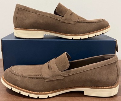 Cole Haan Truffle Brown Suede Penny Loafers Leather Dress  display picture 2