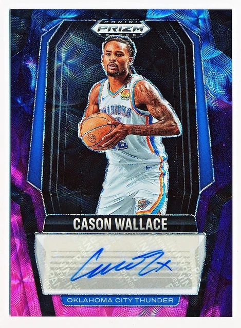 2024-25 Prizm Black Cason Wallace Signatures Prizms Nebula Auto #SIG-WAL (1/1)