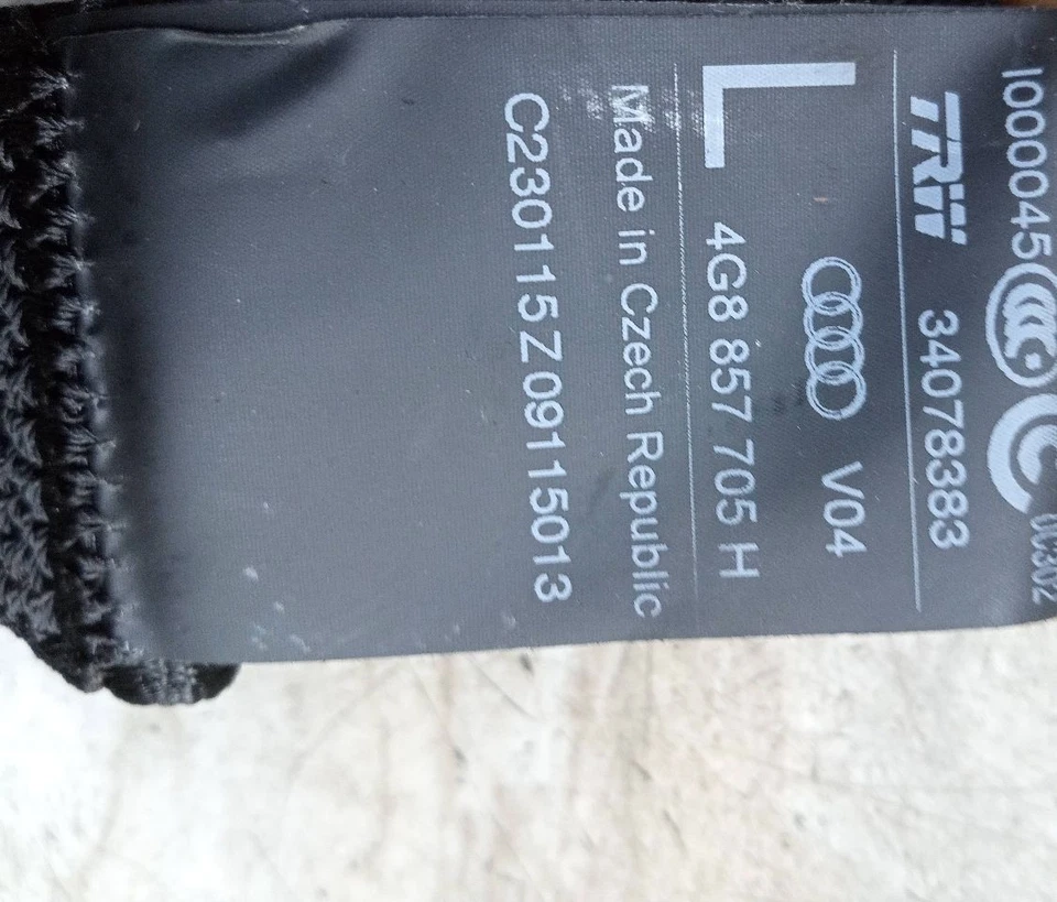 Used Front Left Seat Belt Front fits: 2016 Audi A7 bucket seat driver retractor Foto 3 de 4