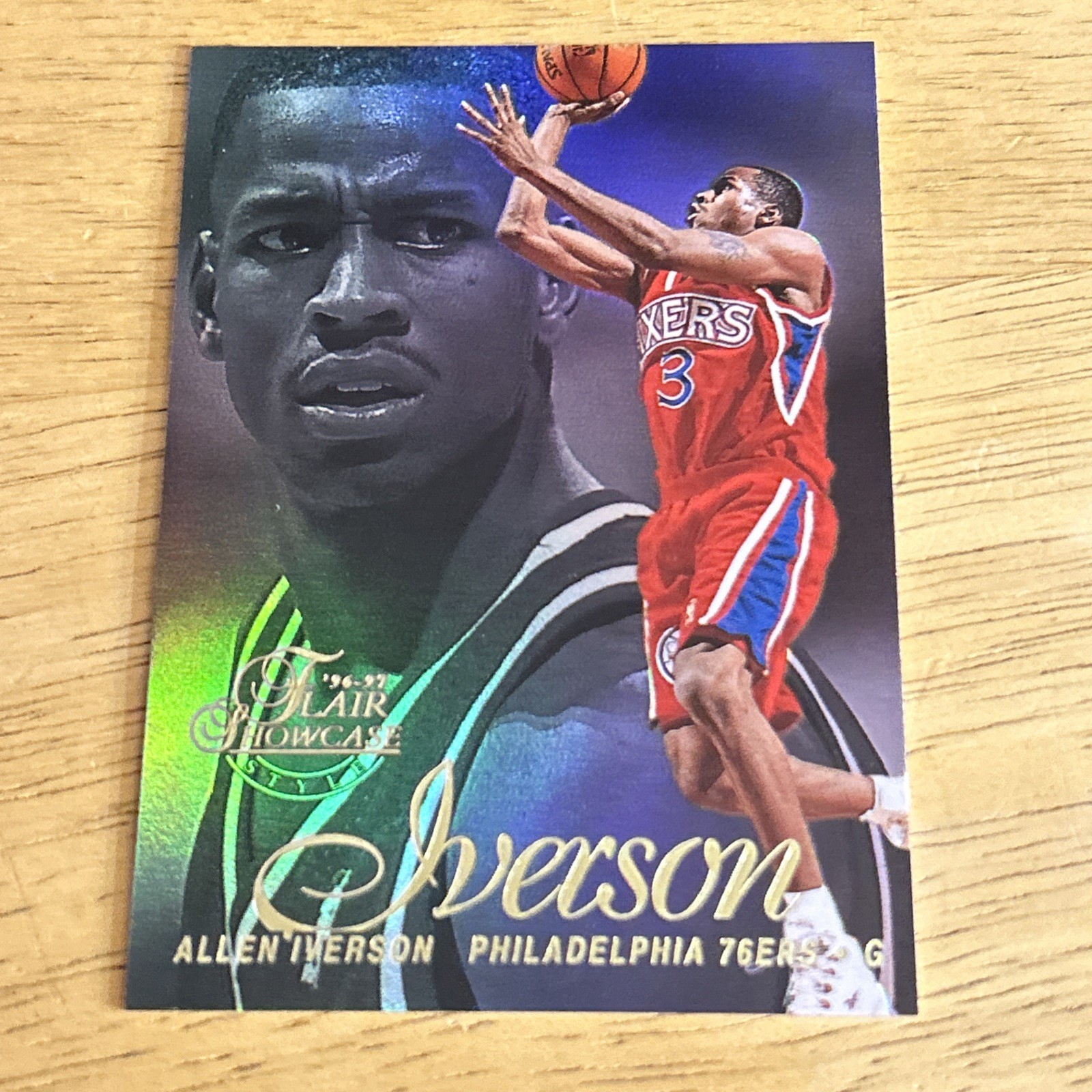 Allen Iverson 1996-1997 Flair Showcase Rookie Row 2 Seat 3