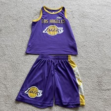 Los Angeles Lakers Jersey Shorts Set - Boys 10-12