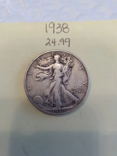 1938 WALKING LIBERTY SILVER HALF DOLLAR -VG ~NICE COIN~