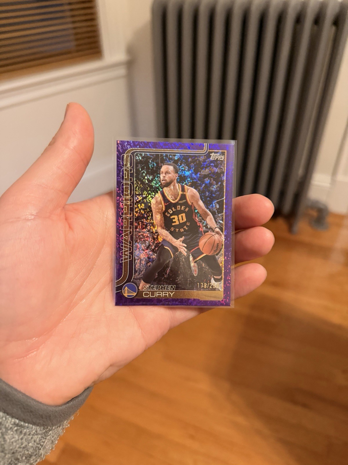 2025-26 Stephen Curry Topps Basketball Purple Holo Foil /250 #135 GS Warriors