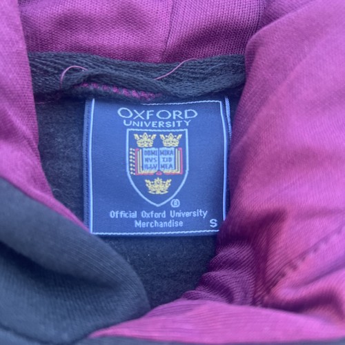 Felpa nera con cappuccio Oxford University ufficiale giovanile S (10) - Foto 2 di 4