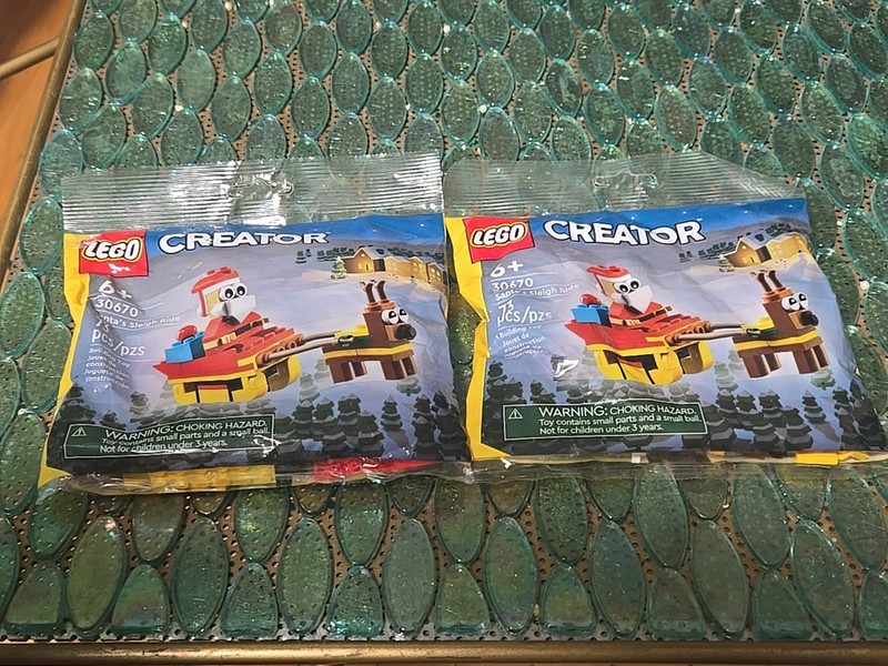 Set Of 2 Lego Creator 30670 Santa's Sleigh Ride 73 pieces Polybag - BRAND NEW 