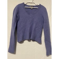 Charter Club Size M Womens Blue / Indigo 2-Ply 100 Cashmere Pullover Sweater