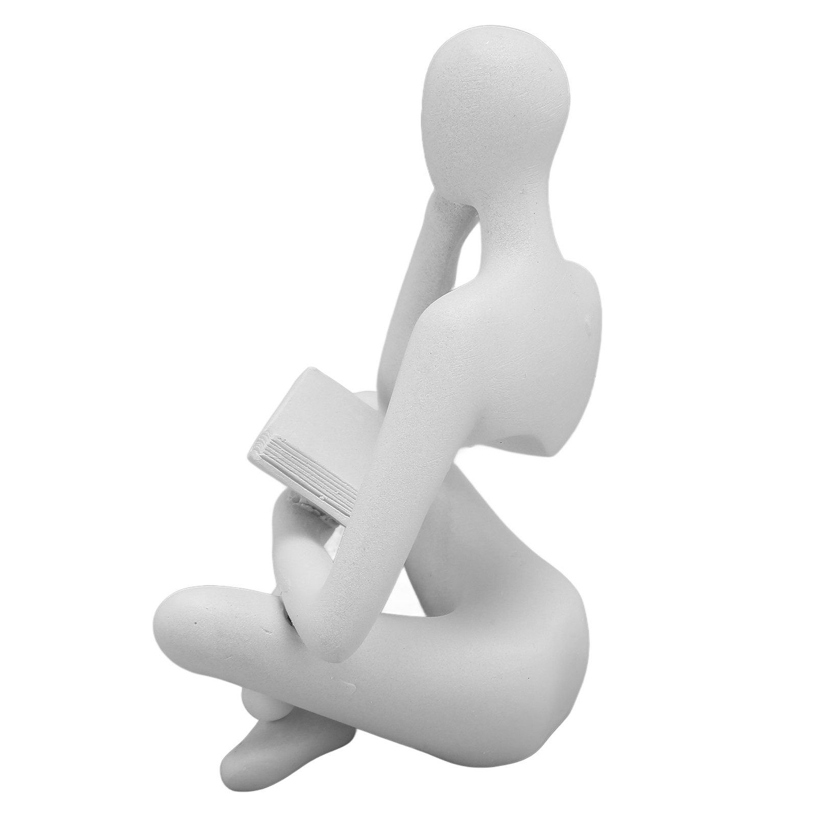 .Thinker Reading Statue Resin Sitting Figure Abstract Art Ornament For Living