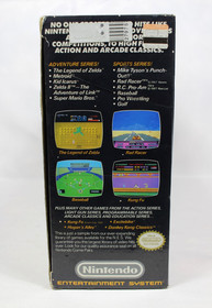 Juego de acci&oacute;n original Nintendo NES caja vac&iacute;a, espuma de poliestireno, manuales y folletos SOLO