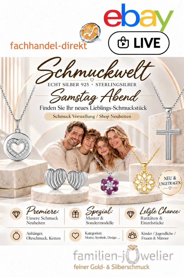 ECHT SILBER 925 • SAMSTAG Abend LIVE SCHMUCKWELT Spezial Neues & Besonderes