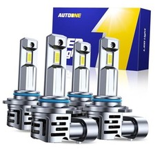 9005 9006 LED Bulbs Combo 6500K Cool White, 800 Brighter 9005/HB3 9006/HB4